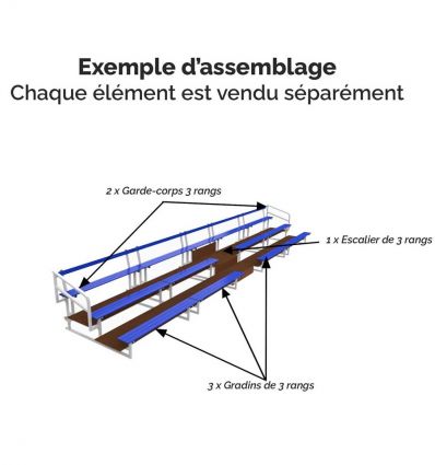 Gradins amovibles aluminium