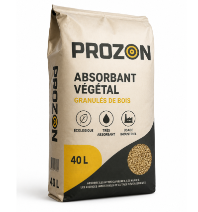 Granulé absorbant végétal bois calciné