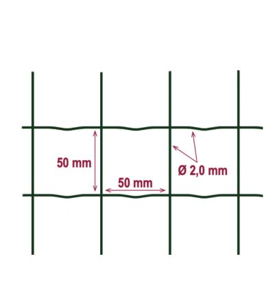 Grillage Soudé Cloture Anti Intrusion 50 x 50 mm