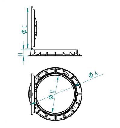 Grille avaloir ronde D400
