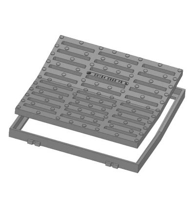 Grille concave en fonte pour regard C250