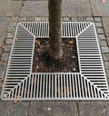 Grille d'arbre carré en acier - Silaos