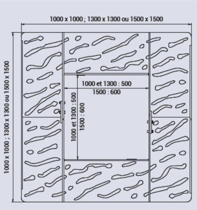 Grille d'arbre en acier premium - Venise