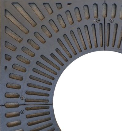 Grille d'arbre en fonte carré éco