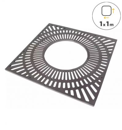 Grille d'arbre en fonte carré éco