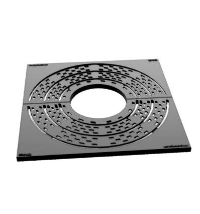 Grille d'arbre en fonte carré normée PMR