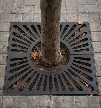 Grille d'arbre en fonte - Cuadrado