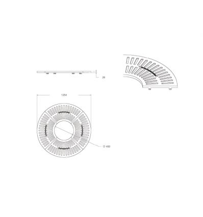 Grille d'Arbre en Fonte Ronde