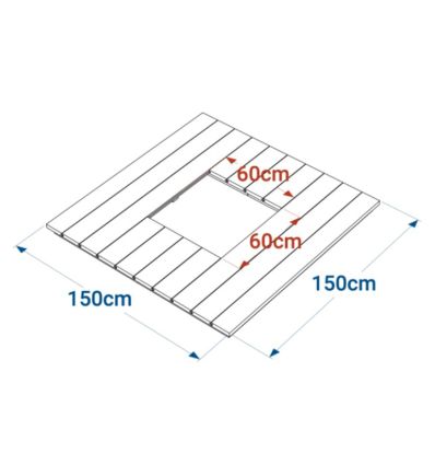 Grille d'arbre en Plastique recyclé