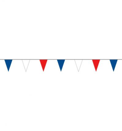 Guirlande Bleu Blanc Rouge en Plastique ou Tissu