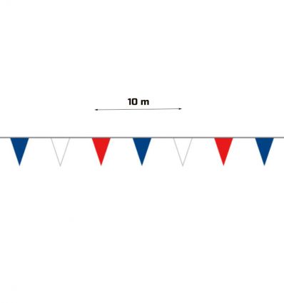 Guirlande Bleu Blanc Rouge en Plastique ou Tissu