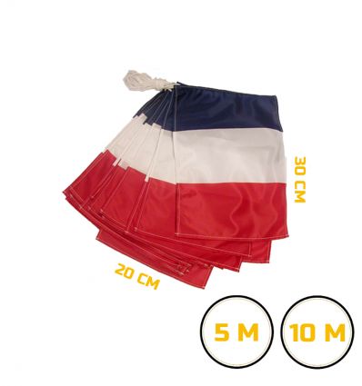 Guirlande Bleu Blanc Rouge en Plastique ou Tissu