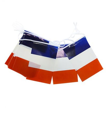 Guirlande Bleu Blanc Rouge en Plastique ou Tissu