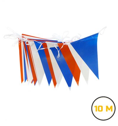 Guirlande Bleu Blanc Rouge en Plastique ou Tissu