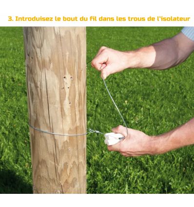 Isolateur en porcelaine pour début de ligne