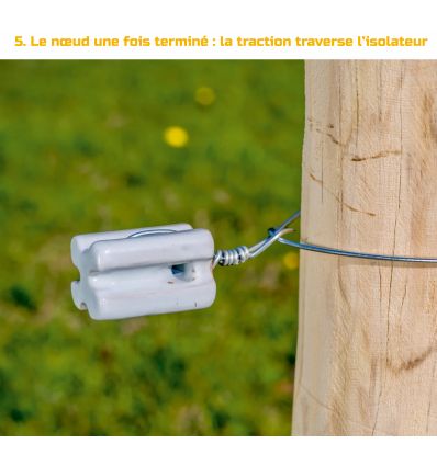Isolateur en porcelaine pour début de ligne