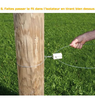 Isolateur en porcelaine pour début de ligne