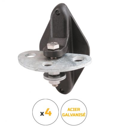 Isolateur poignee triple ancrage (lot de 4)