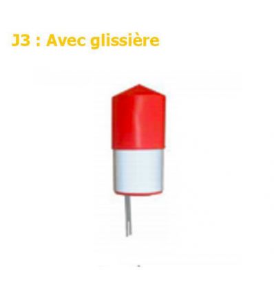 J3 - Balise d'intersection rouge et blanche