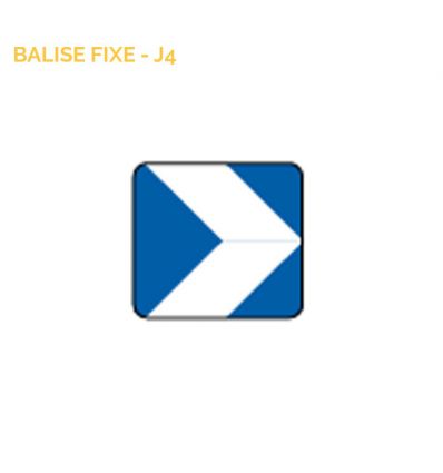 J4 - Balise virage à chevrons blanc et bleu