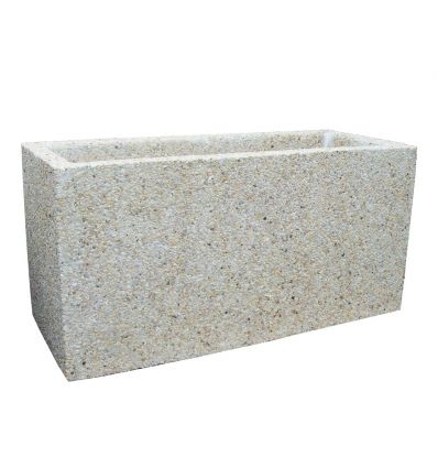 Jardinière en béton rectangulaire