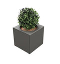 Jardinière urbaine cube en acier ou acier/bois