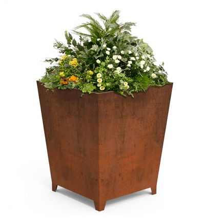 Jardinière urbaine en acier corten