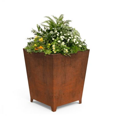 Jardinière urbaine en acier corten