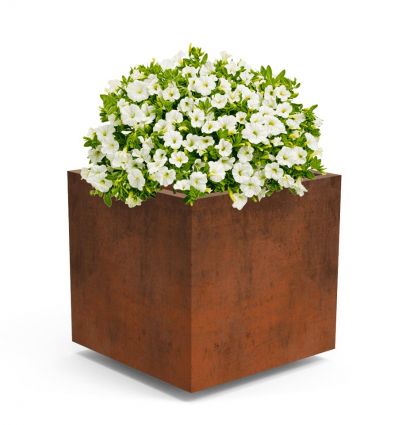 Jardinière urbaine en acier corten