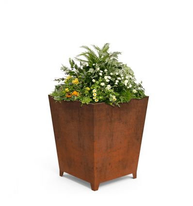 Jardinière urbaine en acier corten