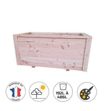 Jardinière urbaine rectangulaire en bois