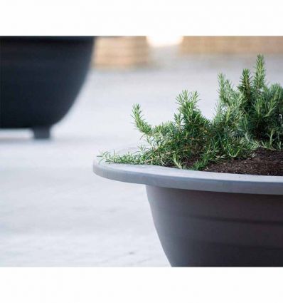 Jardinière urbaine ronde en acier