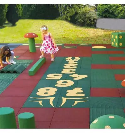 Jeu de la marelle en caoutchouc