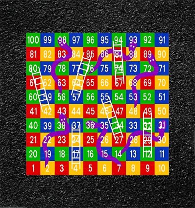 Jeux thermocollés carrés de 100 cases