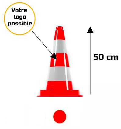 Cône de signalisation 50 cm non lesté K5a