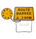 KC1 - Panneau de Chantier Route Barrée avec Disque Mobile