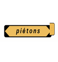 KD21a - Panneau de Chantier Piétons avec Pointe Amovible