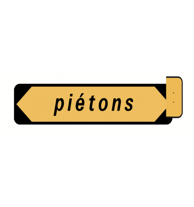 KD21a - Panneau de Chantier Piétons avec Pointe Amovible
