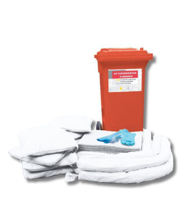 Kit d'intervention absorbant - conteneur mobile