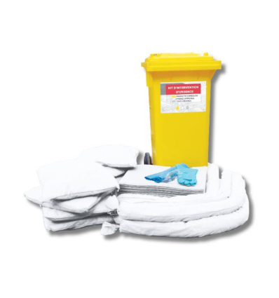 Kit d'intervention absorbant - conteneur mobile