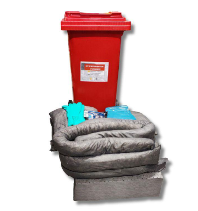 Kit d'intervention absorbant - conteneur mobile