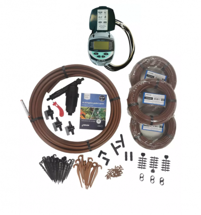 Kit arrosage goutte à goutte avec programmateur