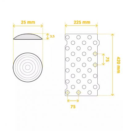 Kit clou podotactile adhésif