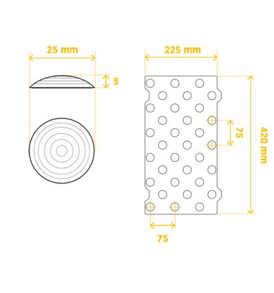 Kit clou podotactile adhésif