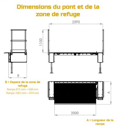 Kit complet à poser - Pont de Chargement Fixe 5000 kg