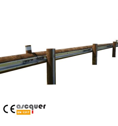 Glissière de Sécurité mixte Bois Métal Normée EN 1317