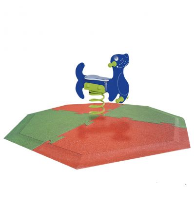 Kit dalle amortissante pour jeux sur ressort