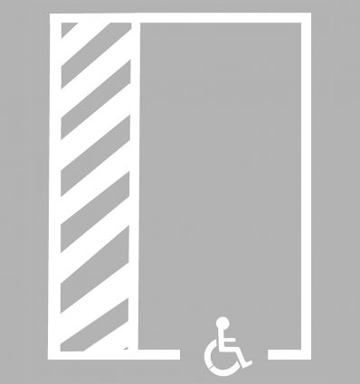 Kit pochoir place de parking handicapé