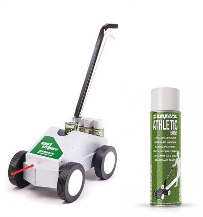 Kit traceur de ligne et peintures aérosol terrain de sport