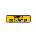 KM9 - Panonceau temporaire annonçant une sortie de chantier